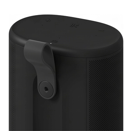 Close up of Sonos Play in black on white background