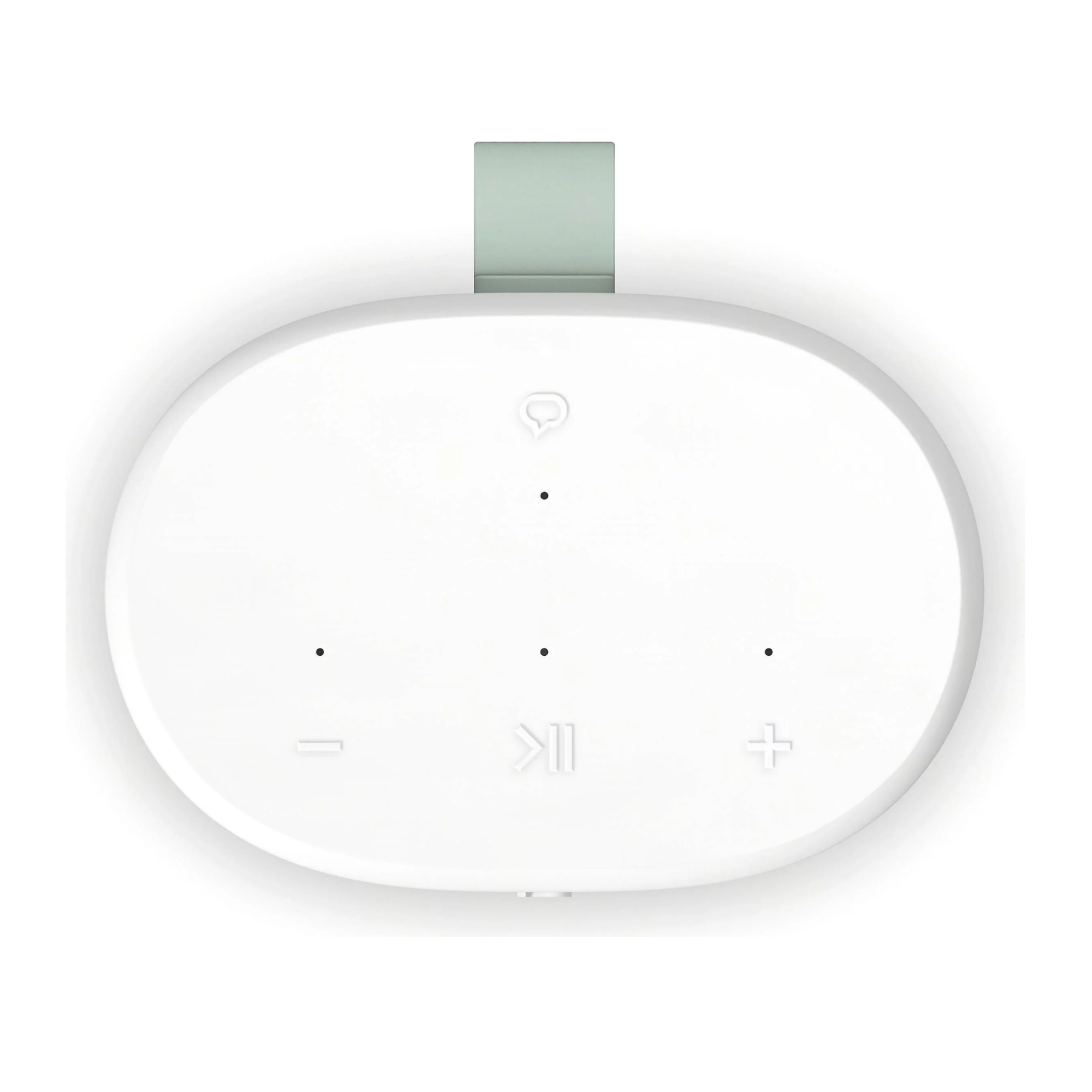 Top panel of white Sonos Play speaker on a white background
