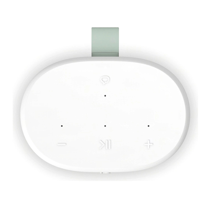 Top panel of white Sonos Play speaker on a white background
