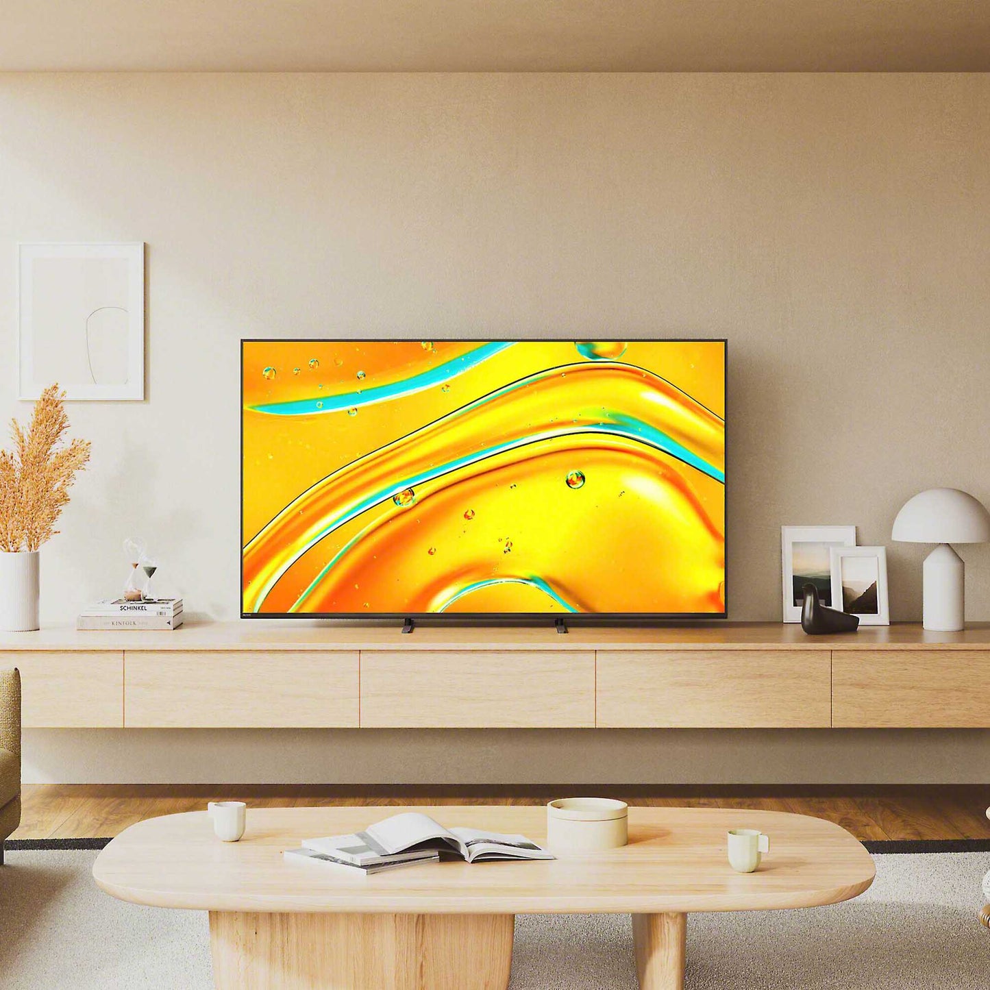 Sony 98” Bravia 5 4K Ultra HD Mini LED Smart TV - lifestyle mounted on tv unit