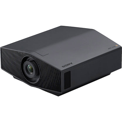 Black Sony projector on a white background