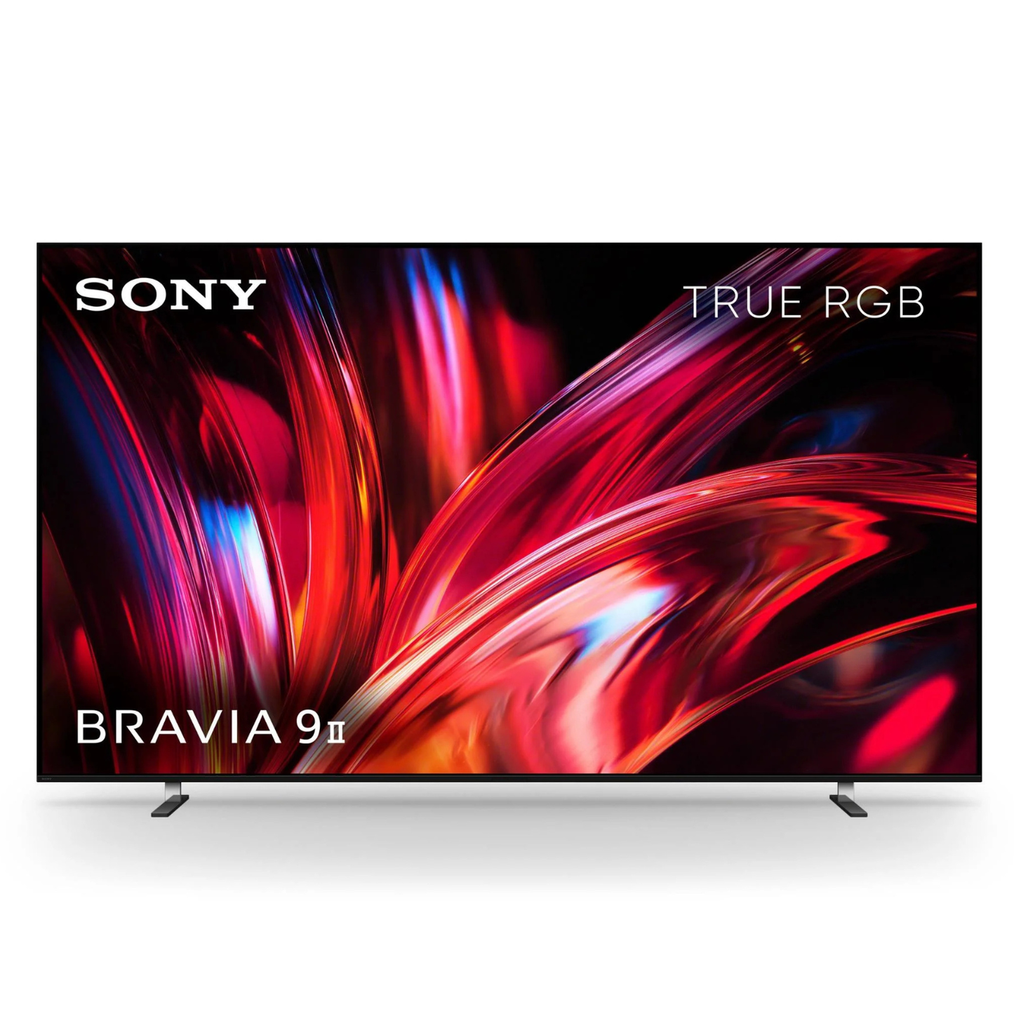 Front of Sony Bravia 9 II True RGB Mini-LED AI 4K TV with feet
