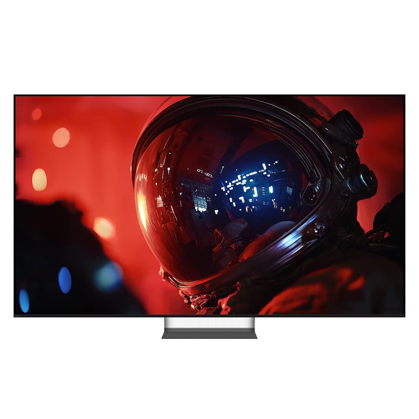 Front of Sony Bravia 9 II True RGB Mini-LED AI 4K TV with stand