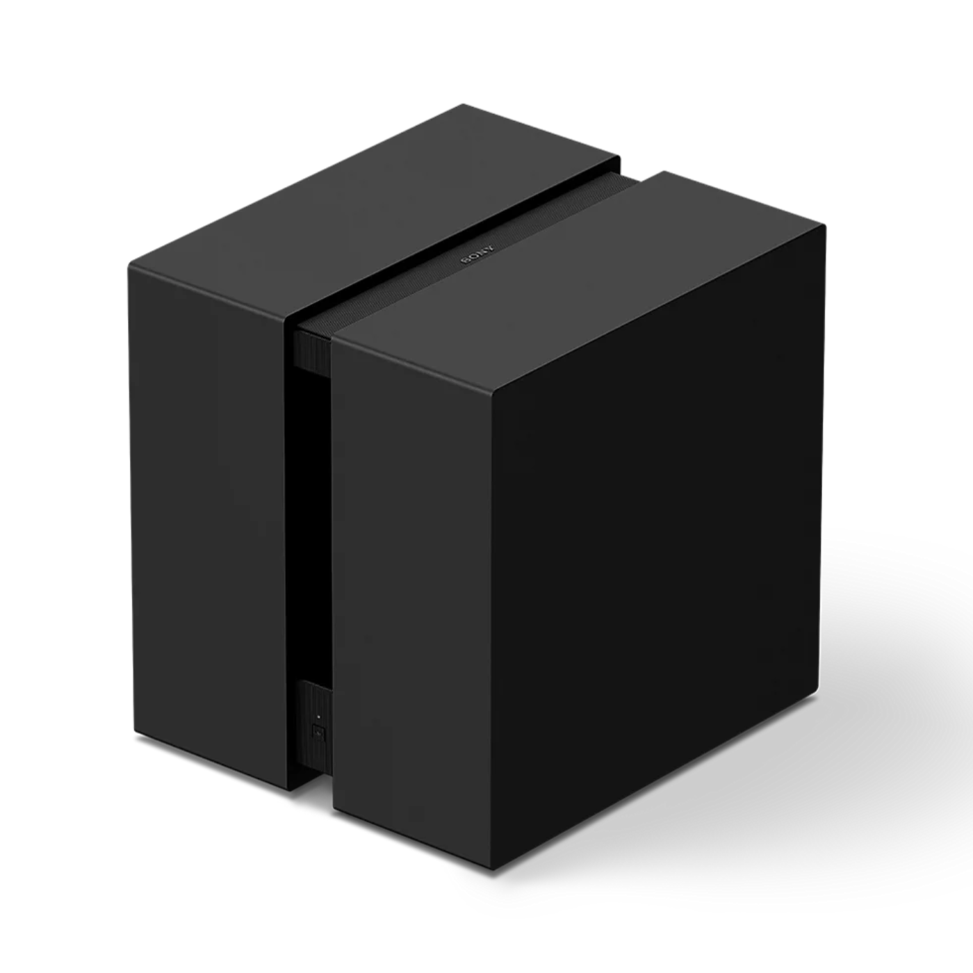 Angle view of Sony SA-SW9 BRAVIA Theatre Sub 9 Wireless Subwoofer on a white background