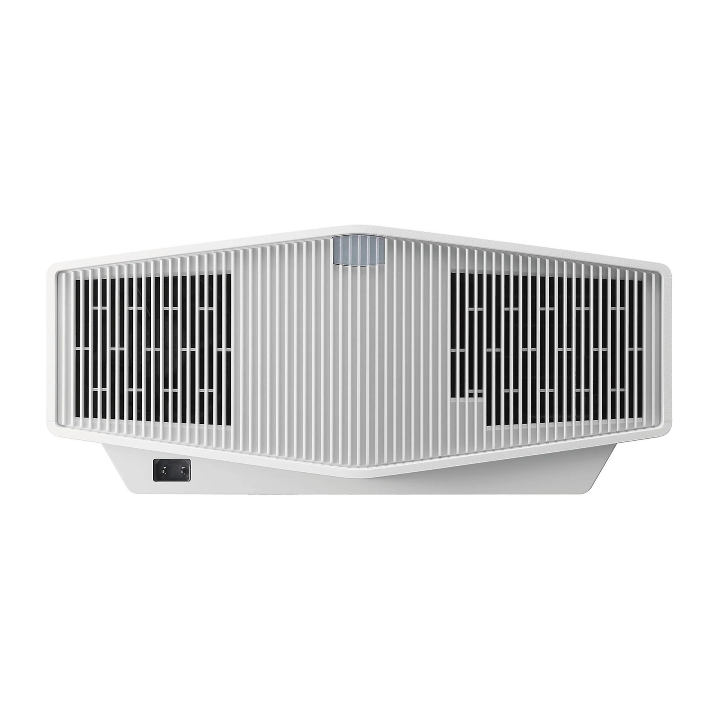 Back view of white Sony VPL-XW5000ES 4K Laser Projector on white background