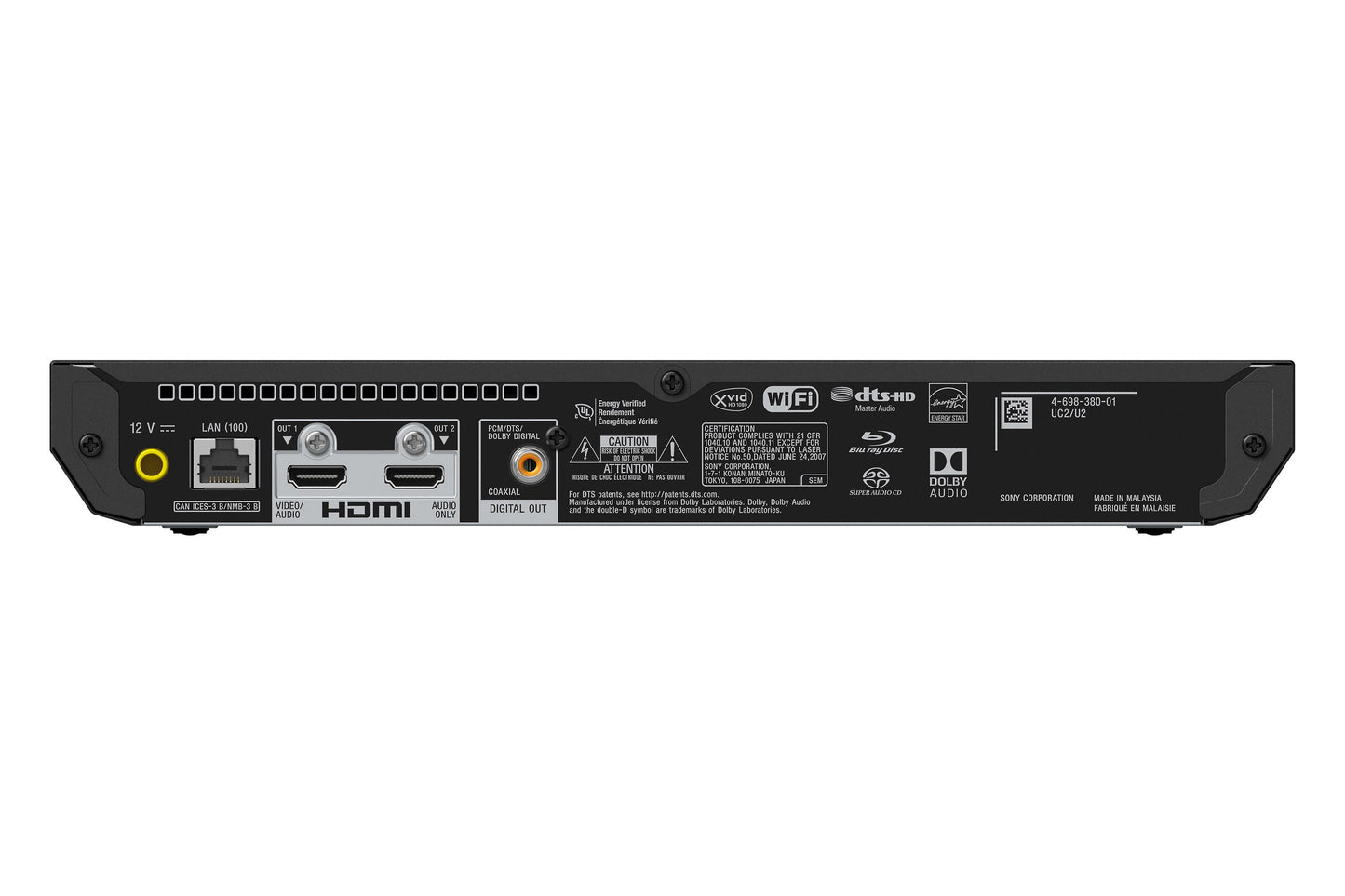 Sony UBP-X700 Blu-ray Player - Rear view