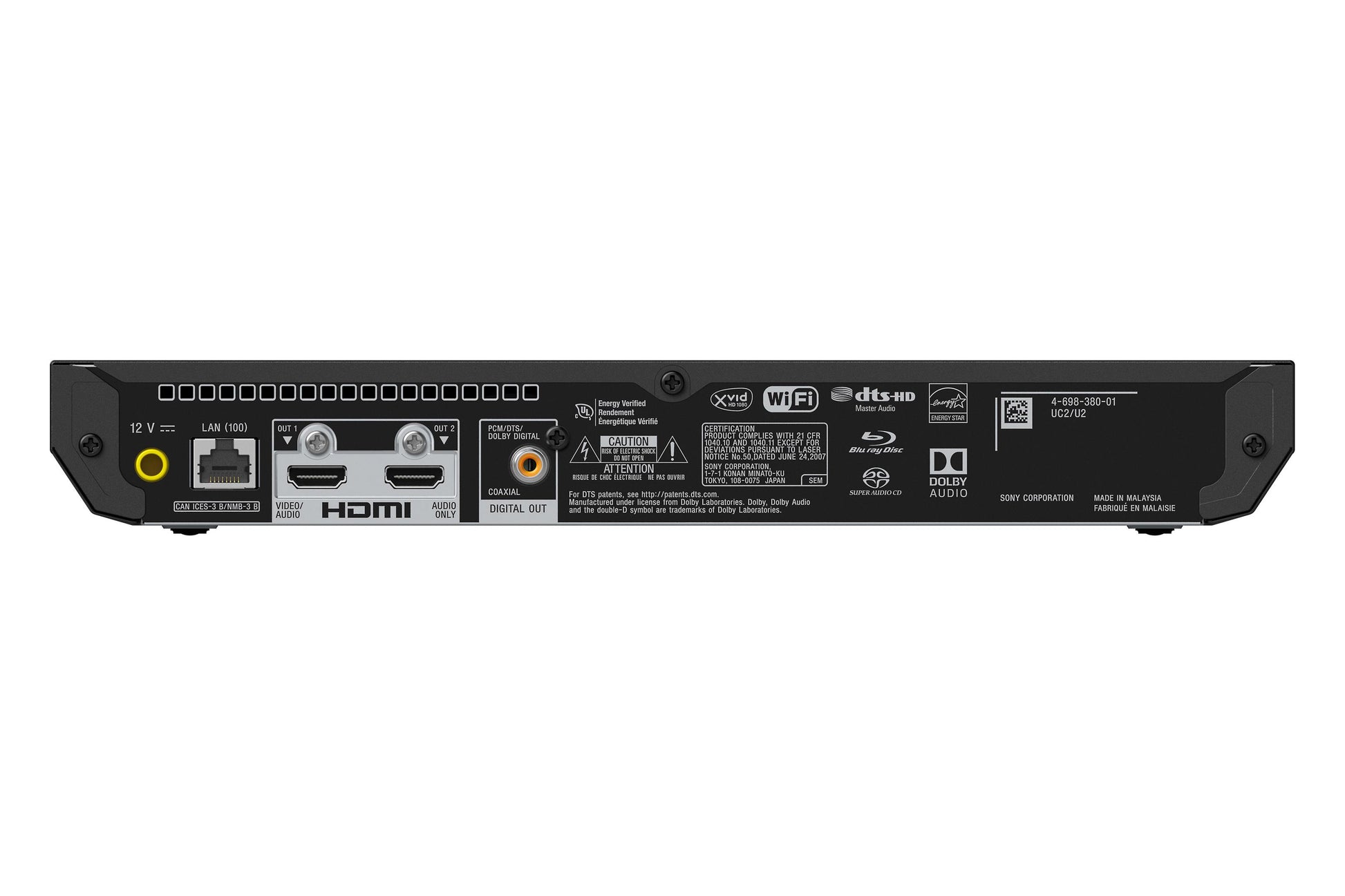 Sony UBP-X700 Blu-ray Player - Rear view