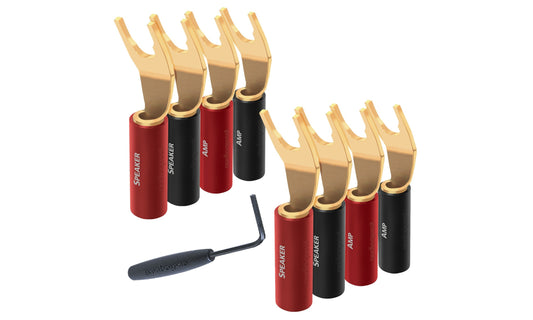 AudioQuest SureGrip Gold Plated Spade Connectors - 8 pack