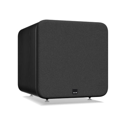 Angle view of SVS SB-3000 R|Evolution Subwoofer in black ash