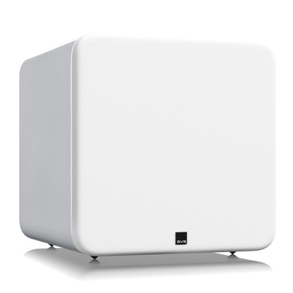White SVS SB-5000 R|Evolution Subwoofer with grille on - on white background