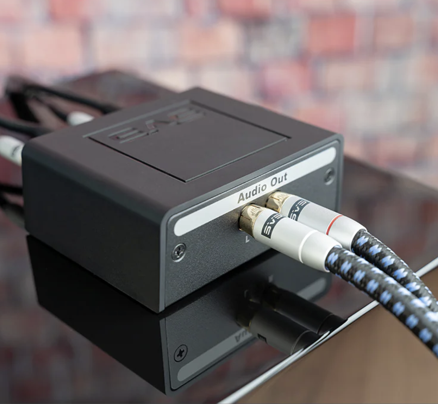SVS SoundPath Speaker Level Subwoofer Adapter with cables connected