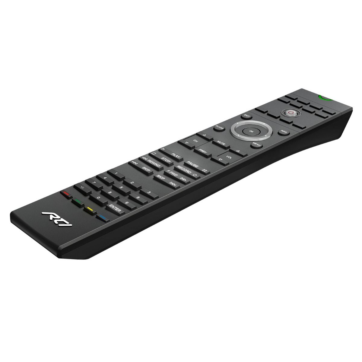 RTI T1-B+ Remote Control laying flat on white background
