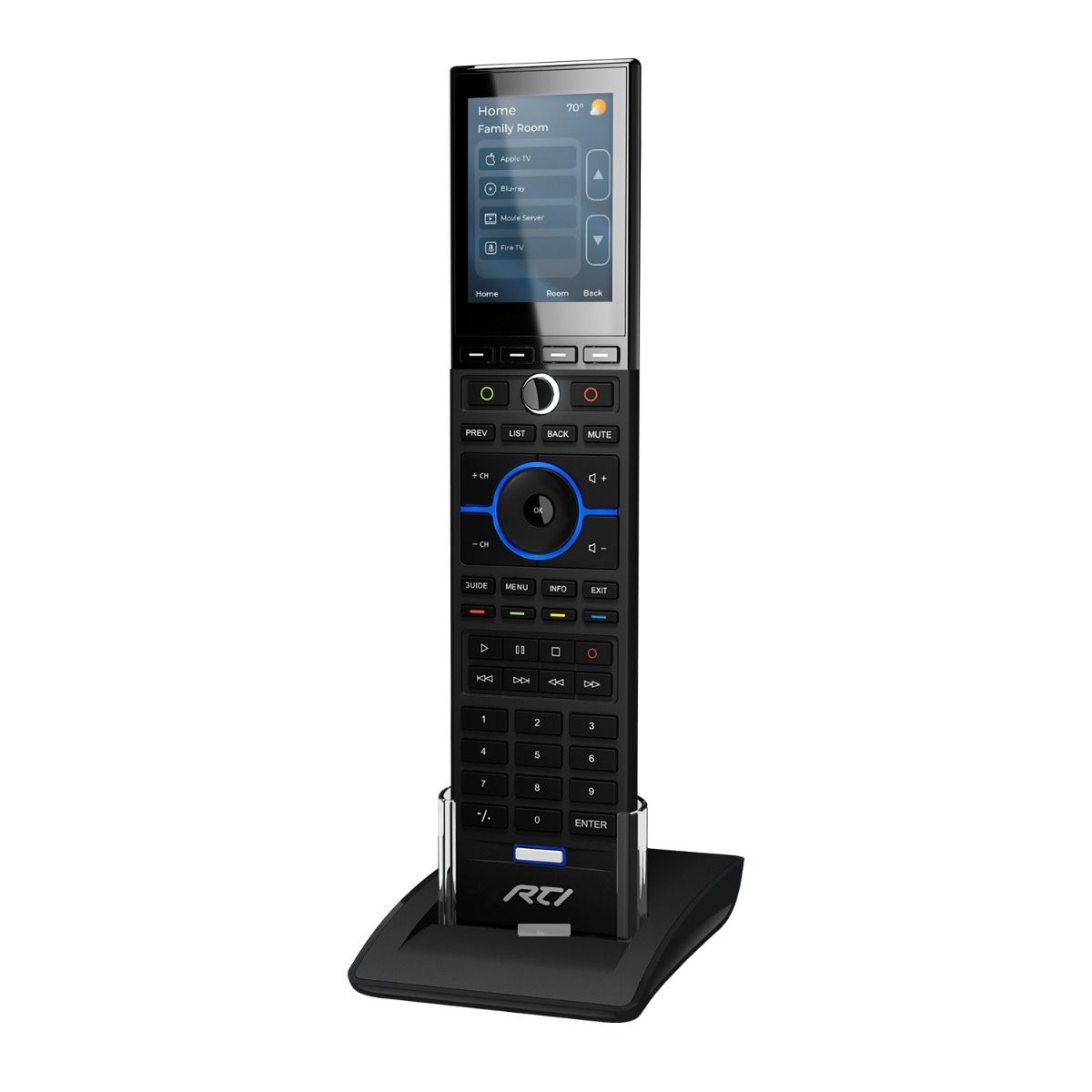 RTI T2x Remote Control with High Resolution 2.8" LCD Touchscreen - Charging Dock Included