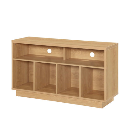 Tauris Edison 1200 Media Cabinet in red oak on white background