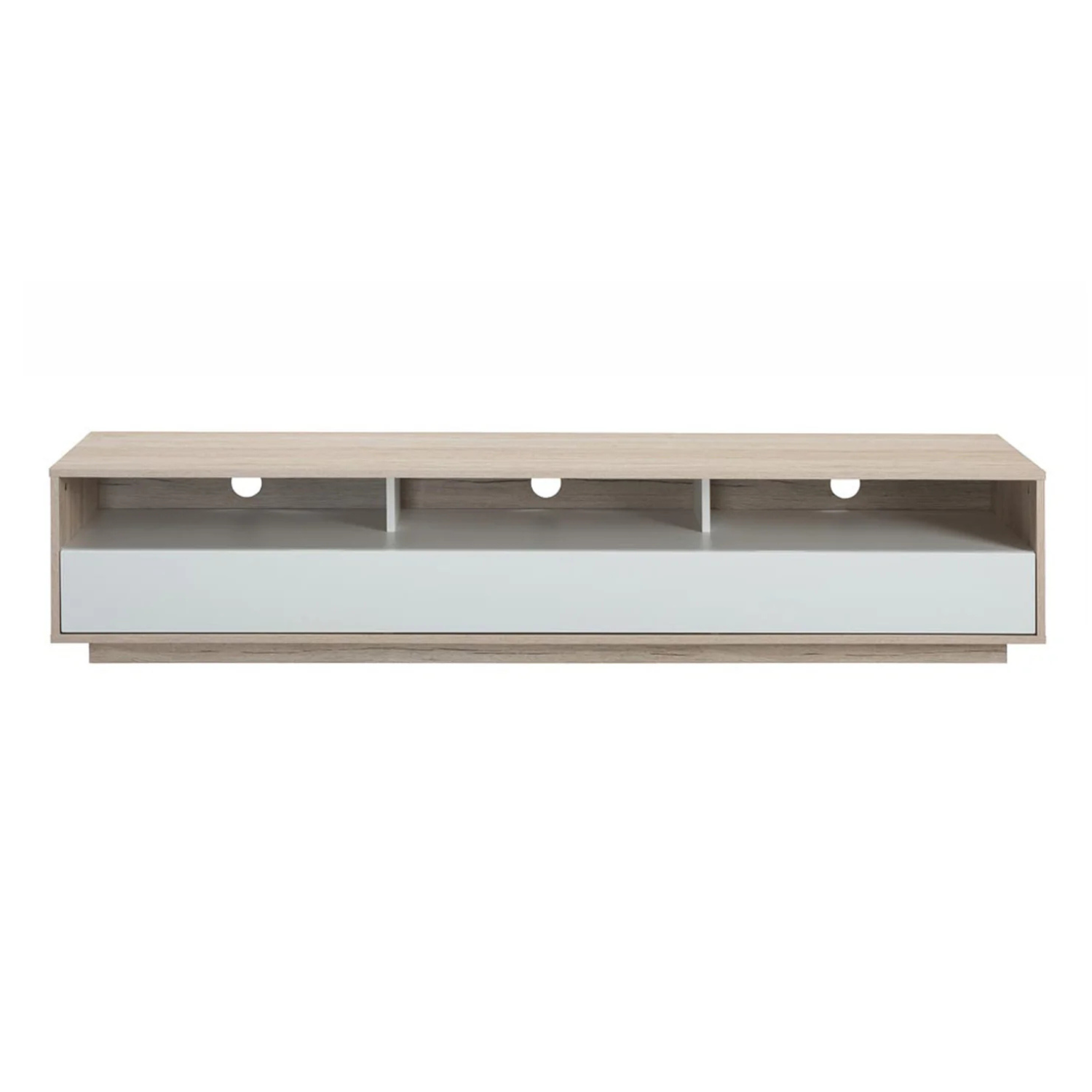 Front of Tauris Suave 1800 TV Cabinet in oak