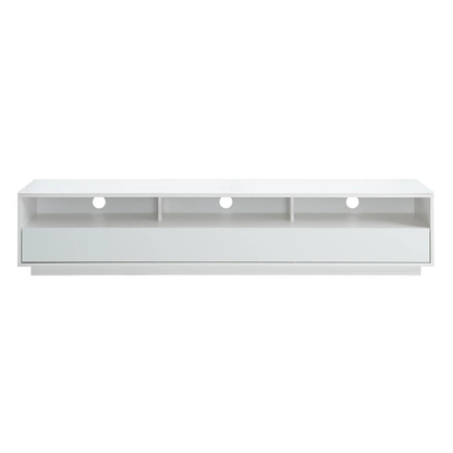 White Tauris Suave 1800 TV Cabinet on white background
