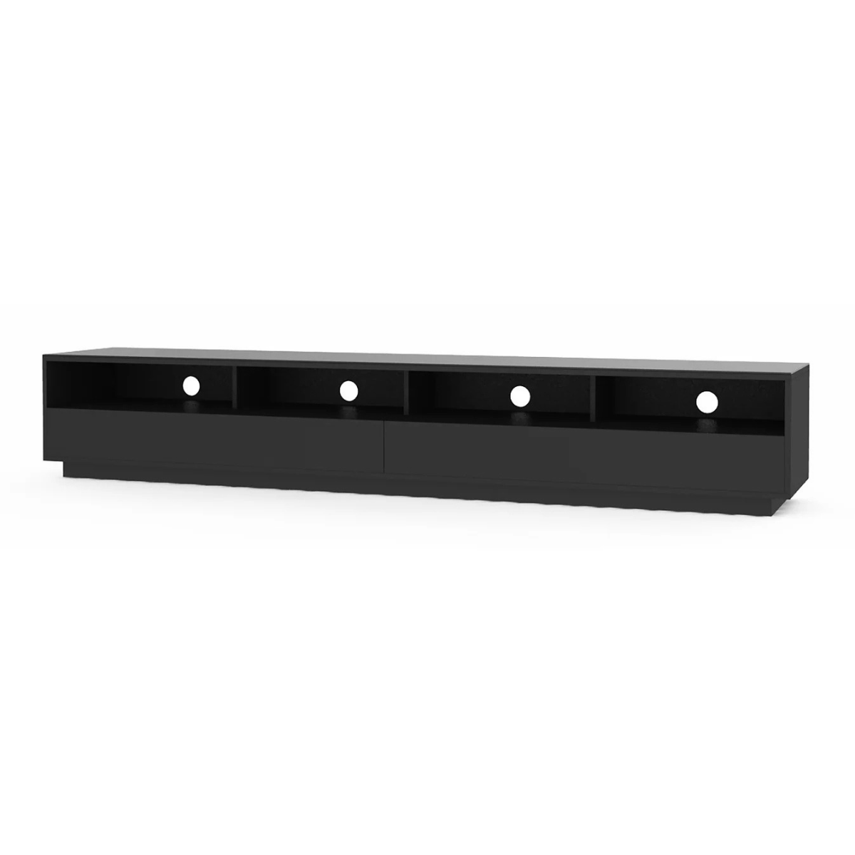 Angle view of blackTauris Suave 2200 TV Cabinet