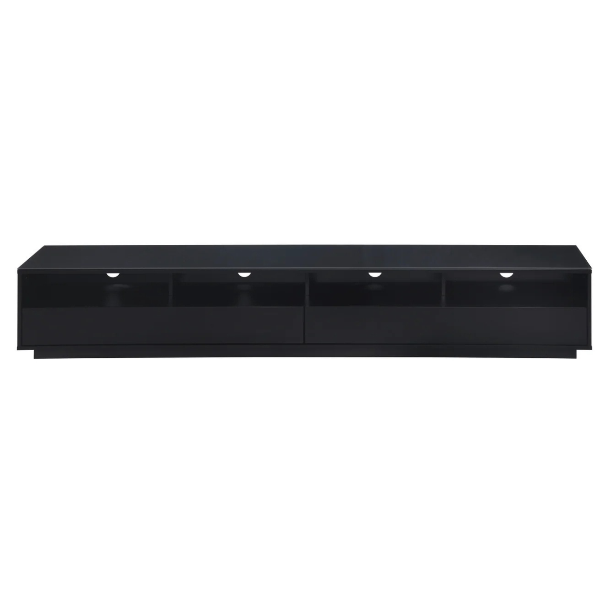 Front view of black Tauris Suave 2200 TV Cabinet