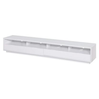 Front angle of white Tauris Suave 2200 TV Cabinet