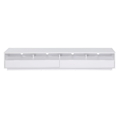 Front view of white Tauris Suave 2200 TV Cabinet