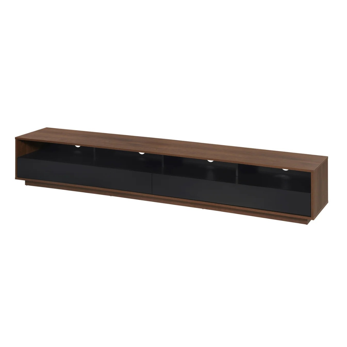 Front angle view of dark oak Tauris Suave 2200 TV Cabinet