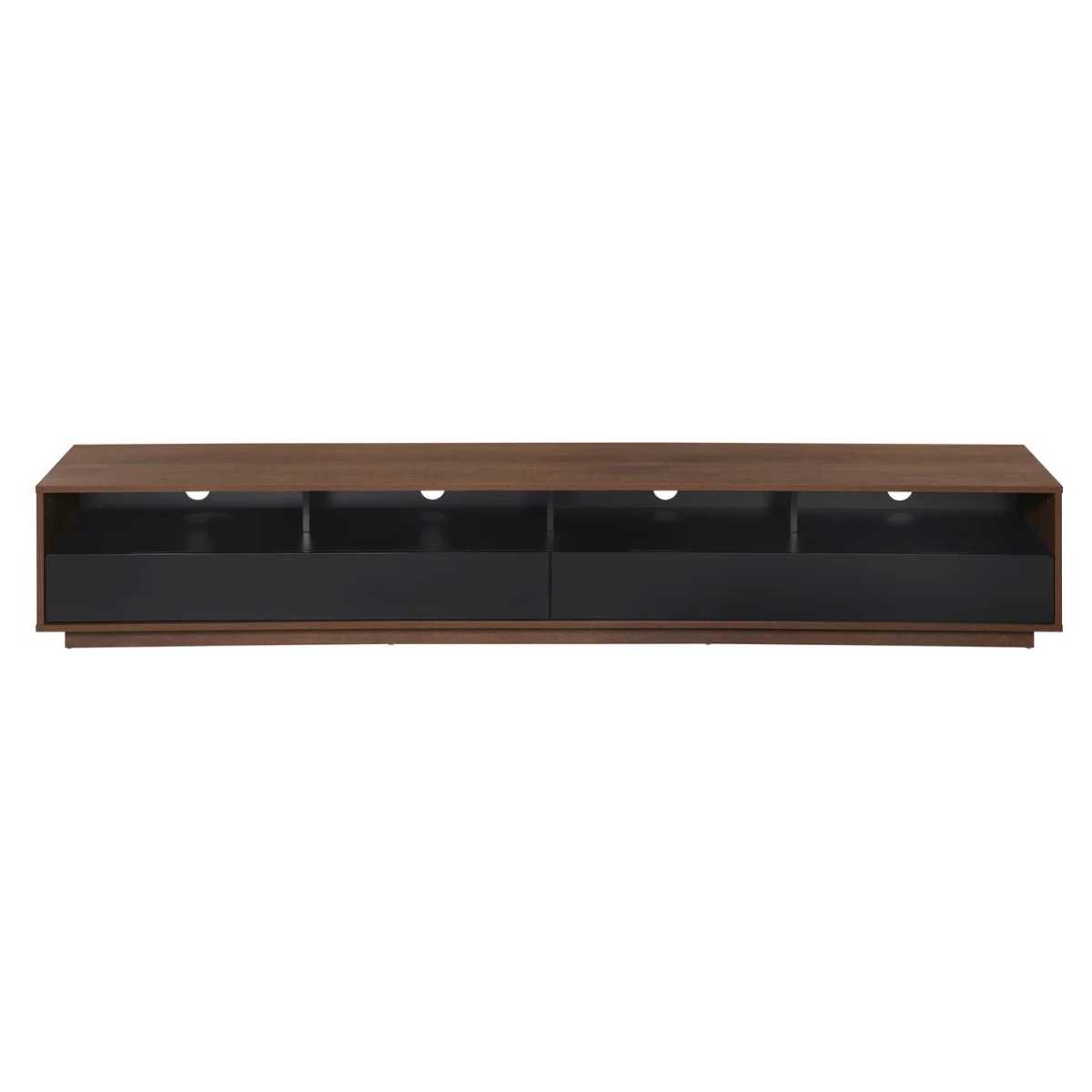 Front view of dark oak Tauris Suave 2200 TV Cabinet