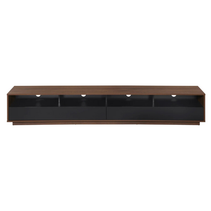 Front view of dark oak Tauris Suave 2200 TV Cabinet