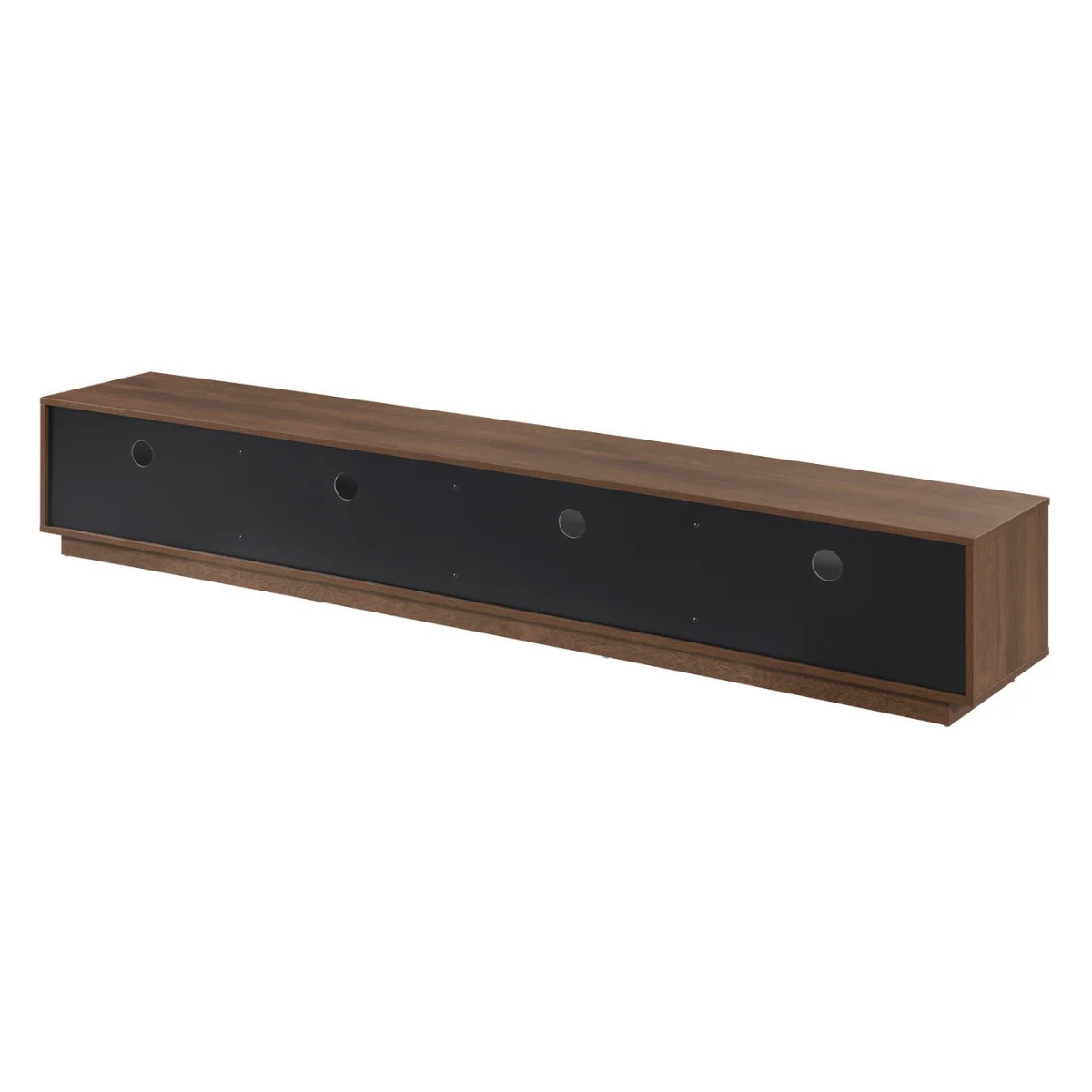 Rear view of dark oak Tauris Suave 2200 TV Cabinet