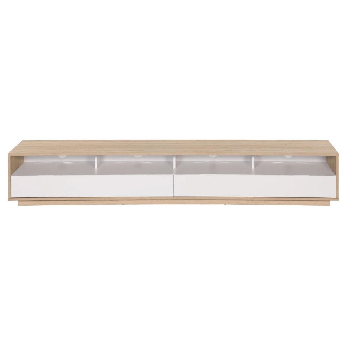 Front view of oak Tauris Suave 2200 TV Cabinet