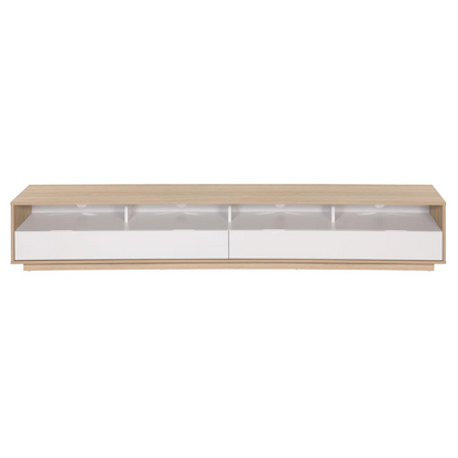 Front view of oak Tauris Suave 2200 TV Cabinet