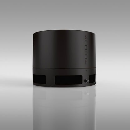 Theory Audio Design iws12 Bollard Landscape Subwoofer on grey background