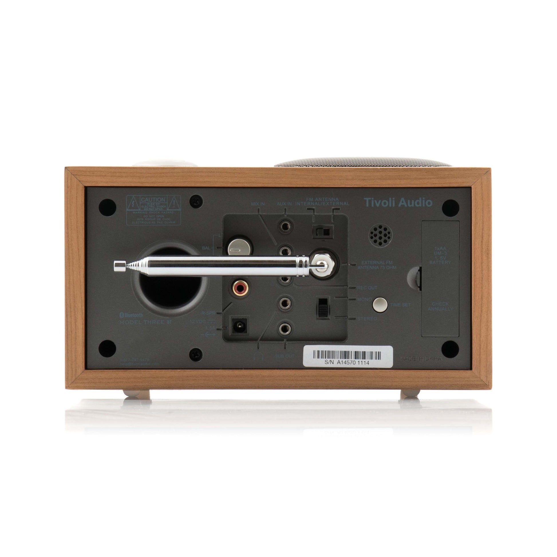 Tivoli Audio Model Three BT Cherry Taupe - Rear