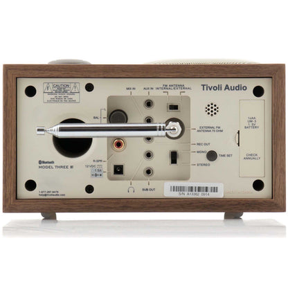 Tivoli Audio Model Three BT Walnut - Rear