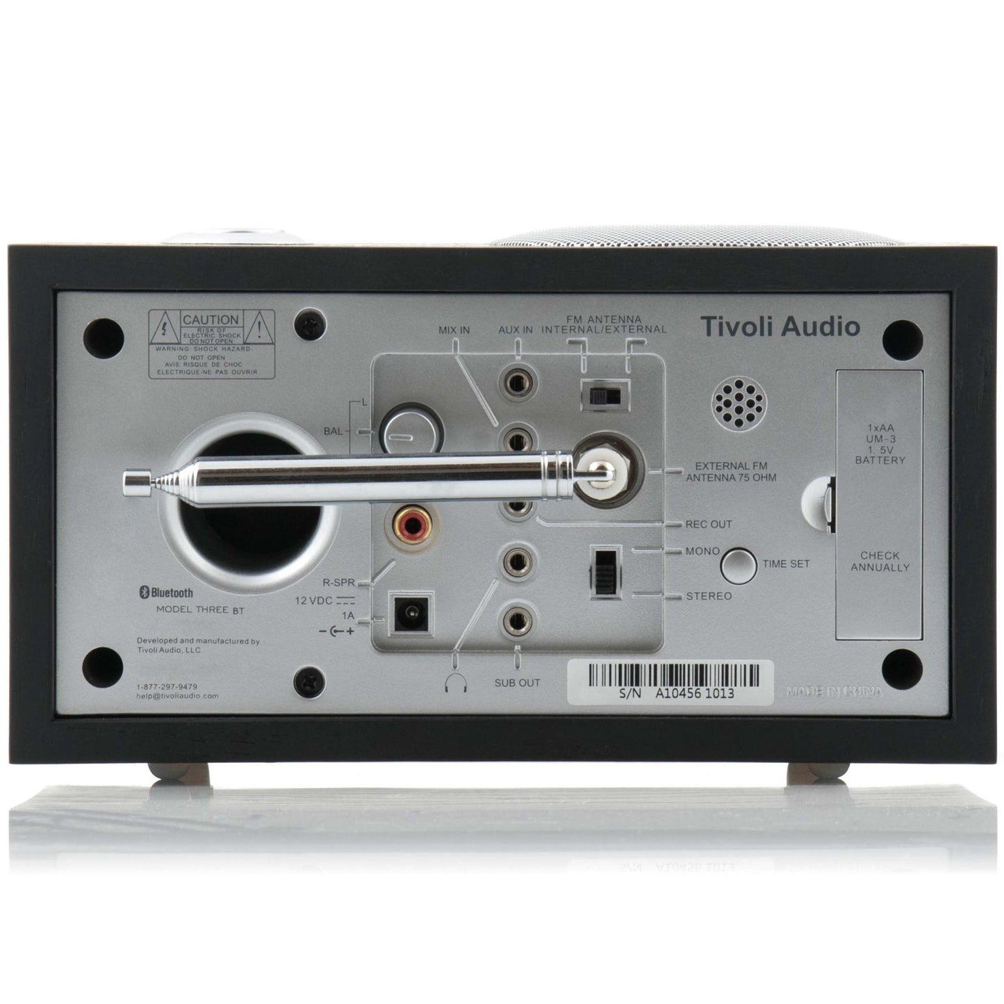 Tivoli Audio Model Three BT Black Silver- Rear