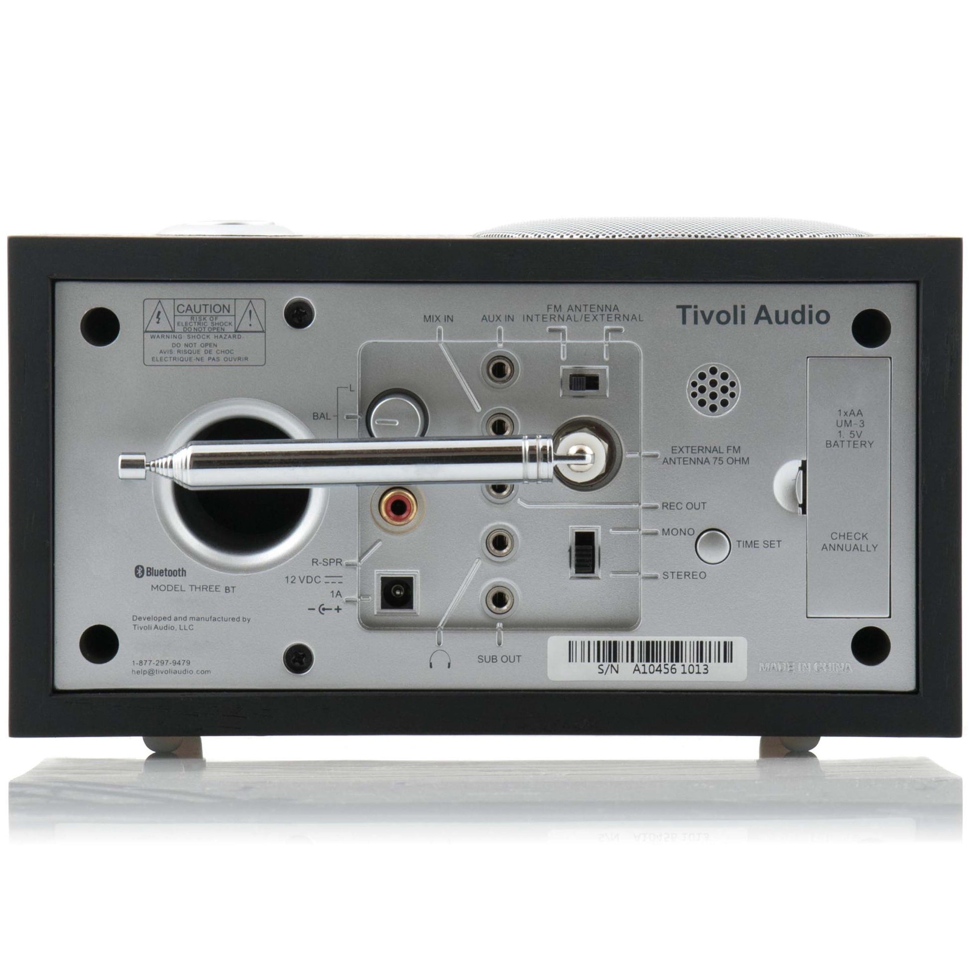 Tivoli Audio Model Three BT Black Silver- Rear