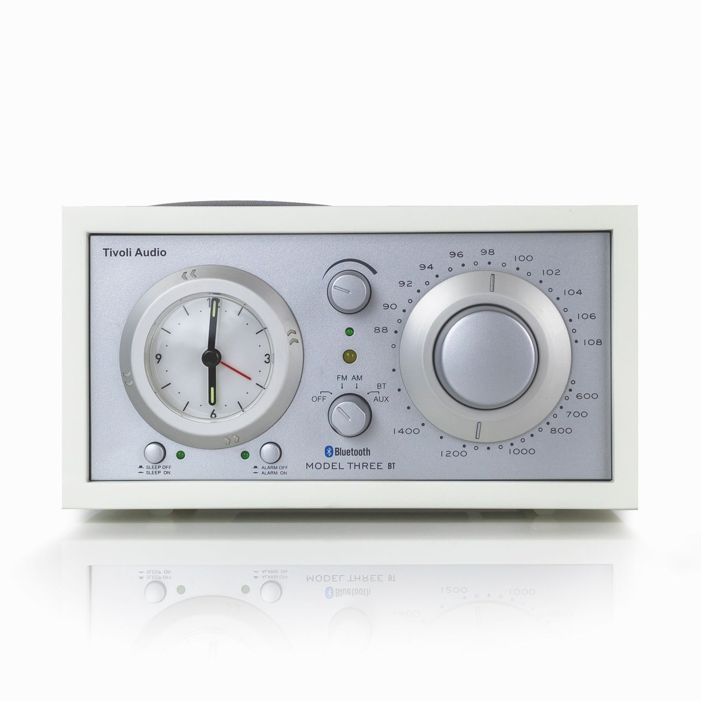 Front view of Tivoli Audio Model Three BT with USB-C in white