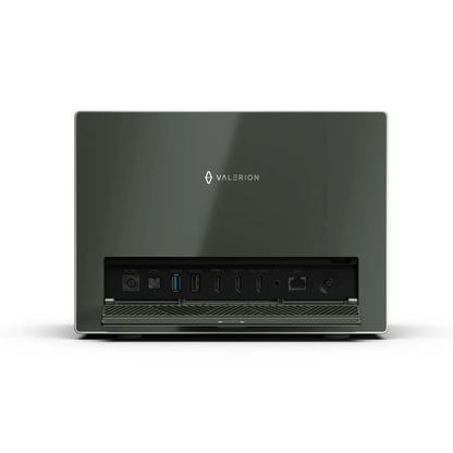 Back of Valerion VisionMaster Pro2 4K RGB Triple Laser Projector on white background