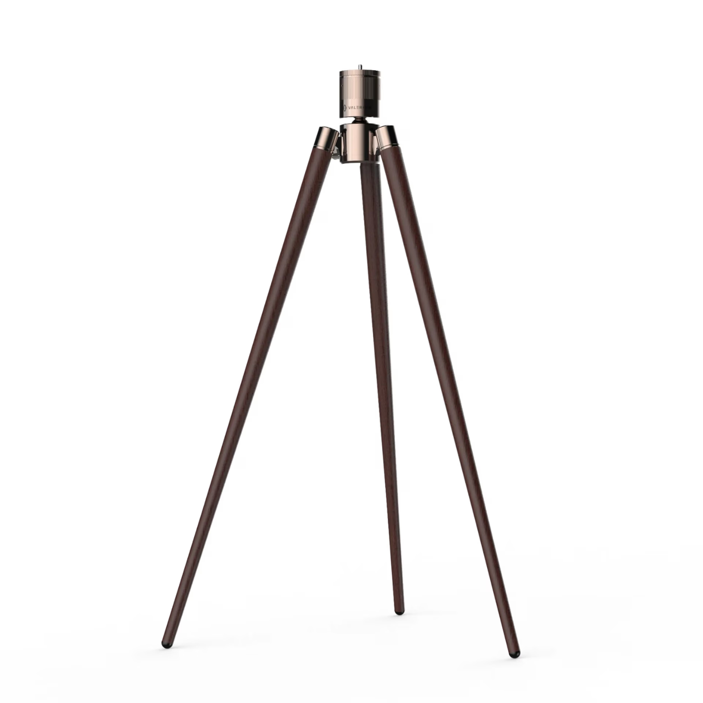 Valerion Walnut Tripod Stand on white background