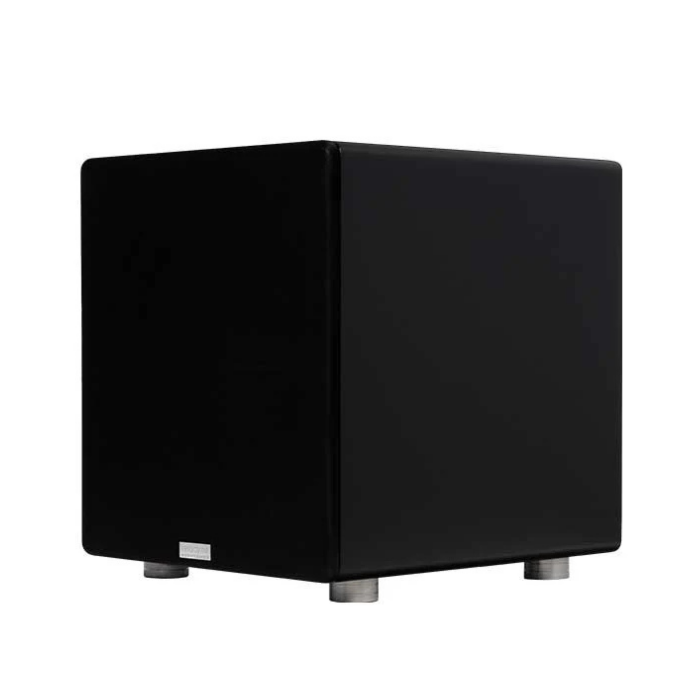 A Black Velodyne VI-Q 12 Subwoofer on white background