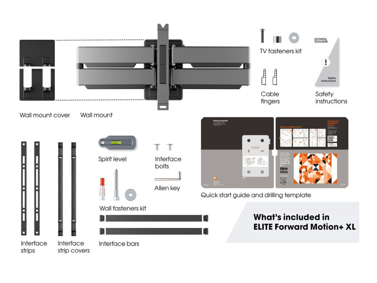 Vogel's TVM 5855 Full Motion TV Wall Mount - Inclusions