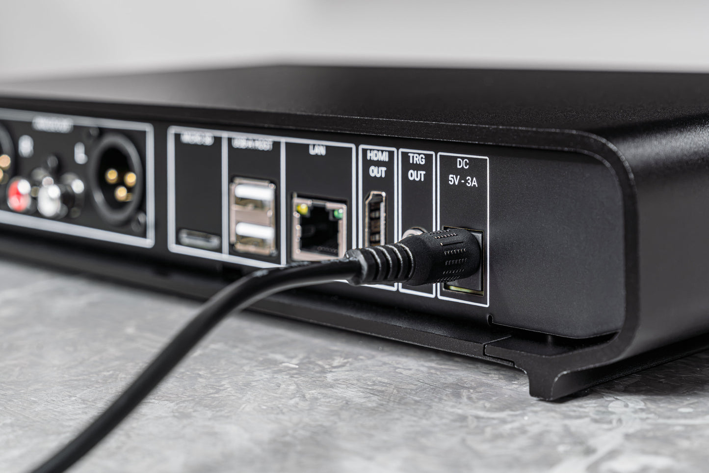 Close up of rear panel of the Volumio Primo V3 Streaming DAC