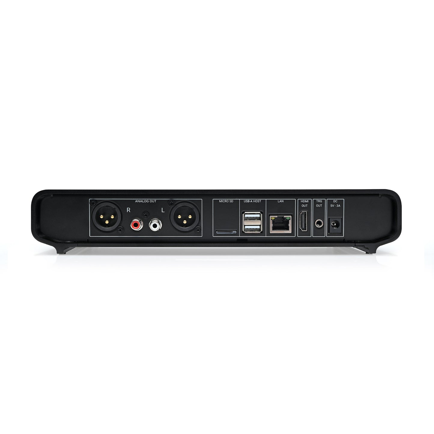 Back panel of Volumio Primo V3 Streaming DAC on a white background