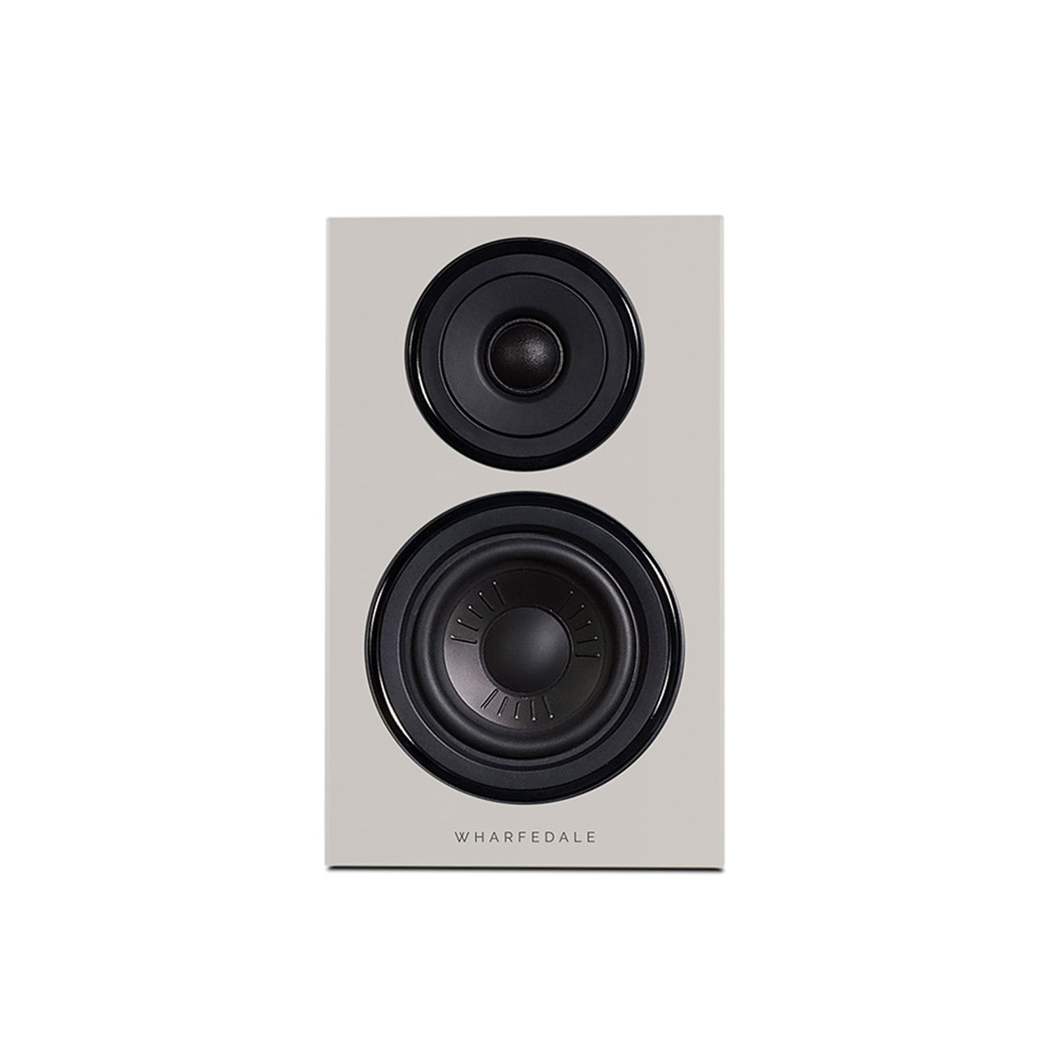 Front view of Wharfedale Diamond 12.0i Speaker in stone grey