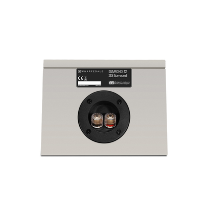 Back of stone grey Wharfedale Diamond 12.3Di Surround Speaker