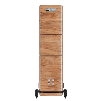 Rear view of piano walnut Wharfedale Elysian 4R Floorstanding Speaker