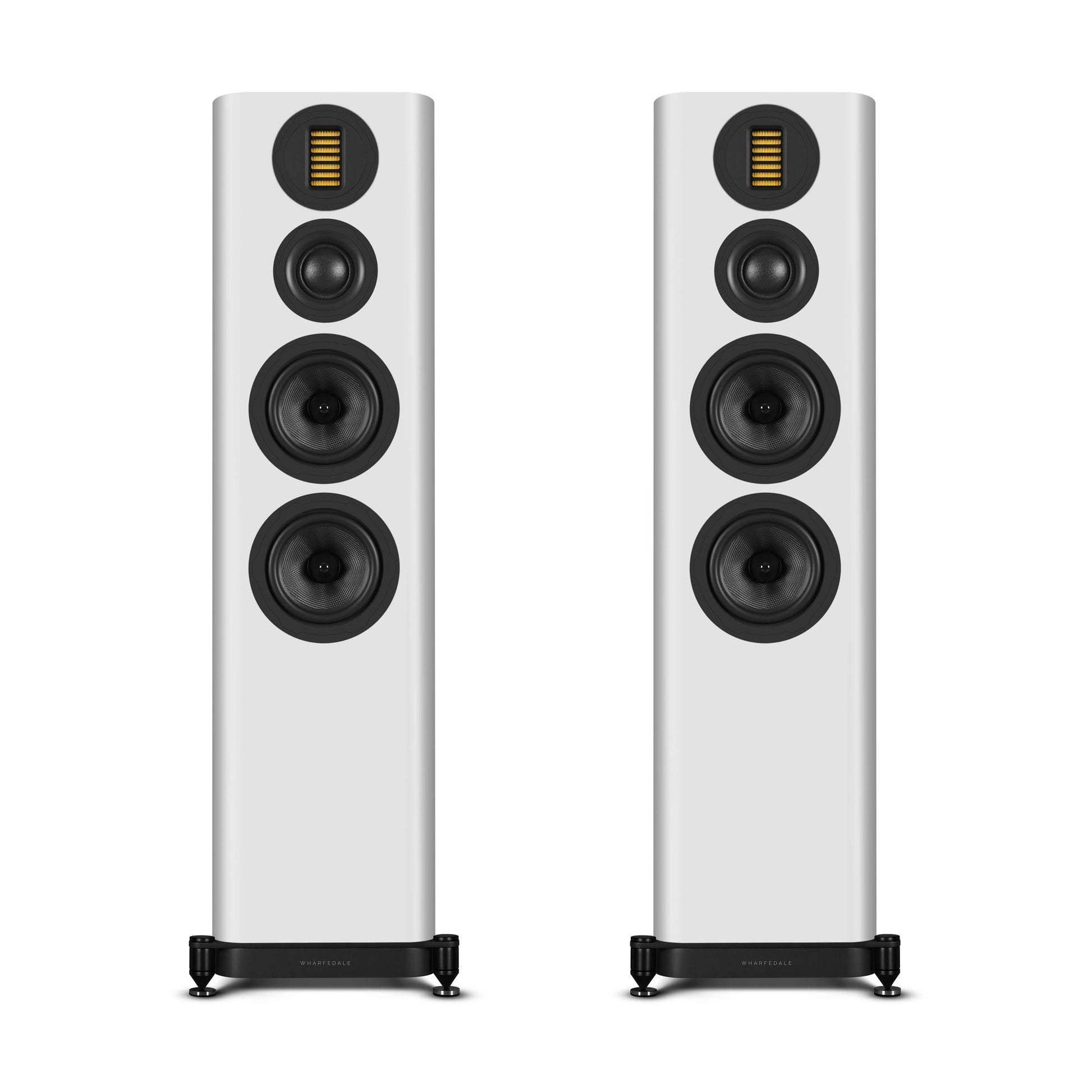 Wharfedale EVO5.4 Floorstanding Speakers front view in white