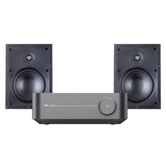 WiiM Amp Paradigm In-Wall TV Streaming System