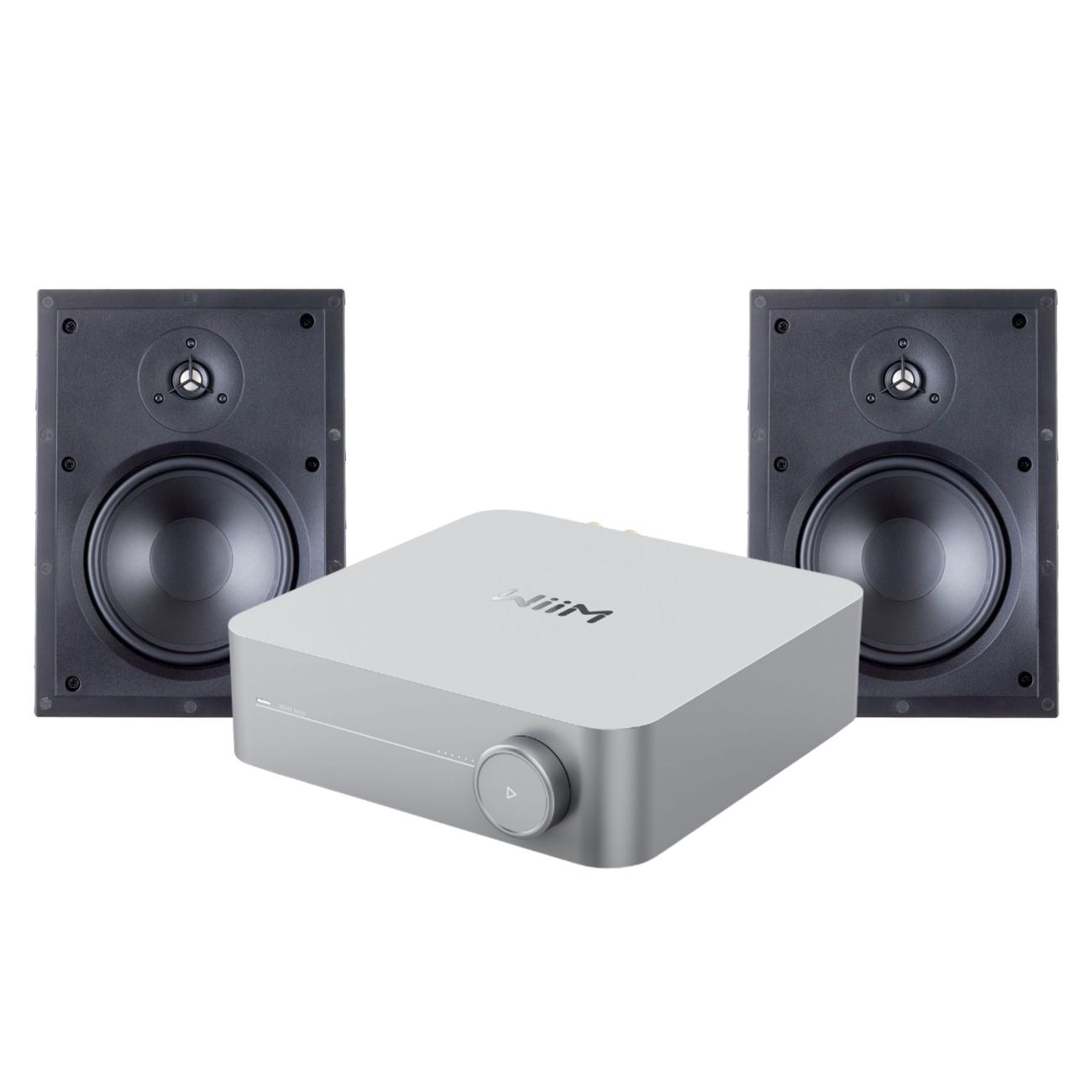 WiiM Amp Paradigm In-Wall TV Streaming System