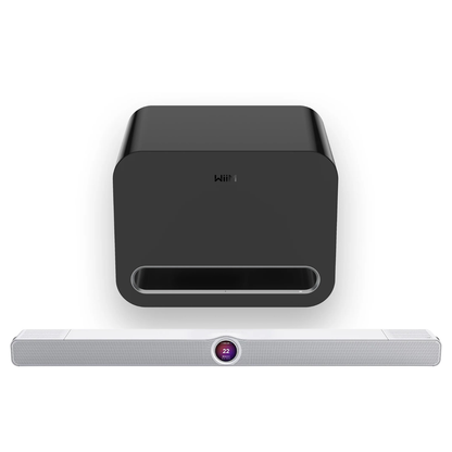 WiiM Bar & Sub Combo in matte white and black sub