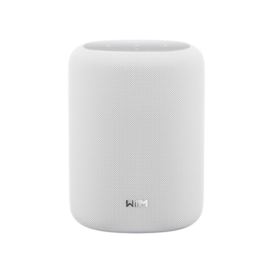 Front view of WiiM Sound Lite Smart Speaker in white